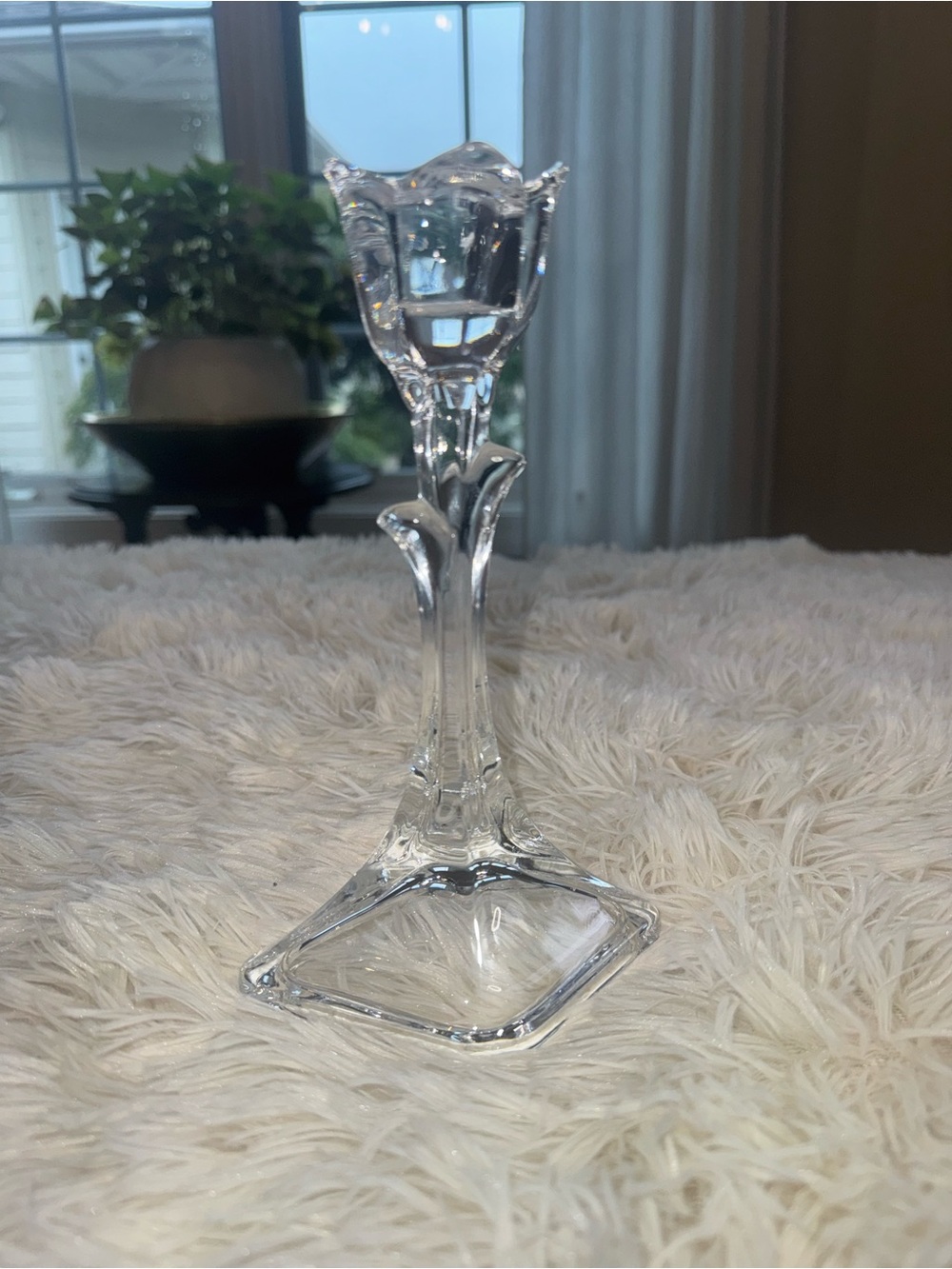Vintage Toscany Classics Lead Crystal Tulip Candle Holder - Picture 2 of 6